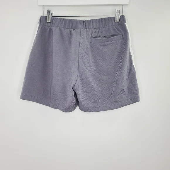 Adidas Gray Athletic Shorts Logo 3 Stripes Big Kids - Picture 4 of 6